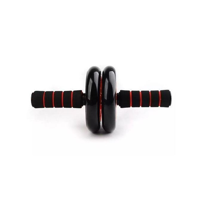 AB Roller Double Wheels For Tummy Trimming-Black/Red
