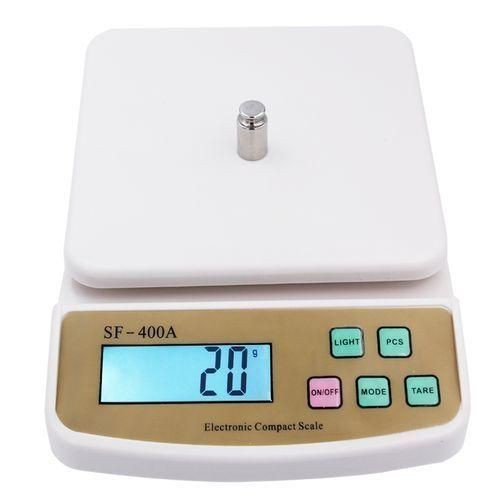 Multipurpose Digital Kitchen Weighing Scale With Max Capacity Of 10Kg- White.