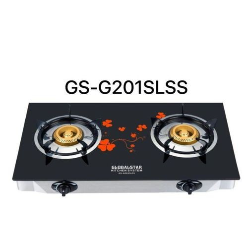Global Star GAS STOVE COOKER,STAINLESS STEEL,GS-G206ZB,DOUBLE PLATES