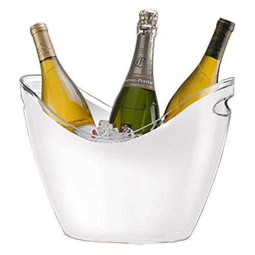 Co-Rect Acrylic 6 Bottle Champagne,Wine Ice Bucket, Colorless