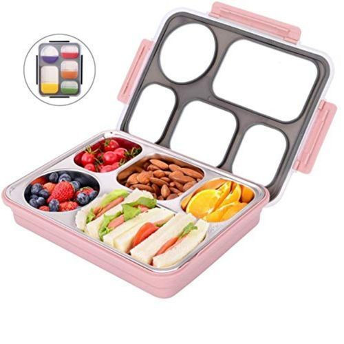 5 Compartment Lunch Box, Portable Food Flask Container, Color May vary