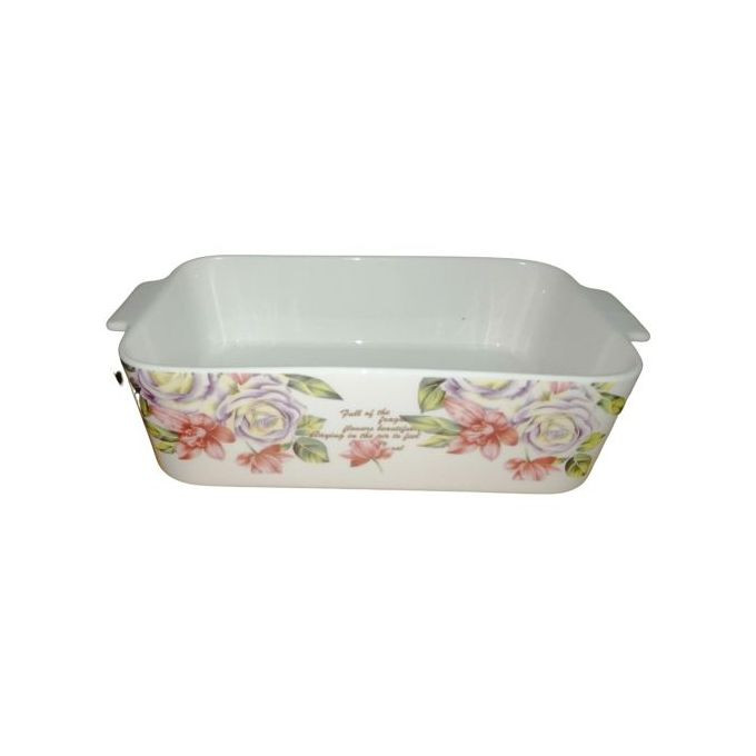 Rectangle Microwave Oven Baking Serving Dish Bowl, White