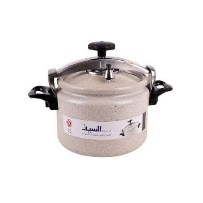 5L Granite Pressure Cooker Saucepan - Beige. . HTH