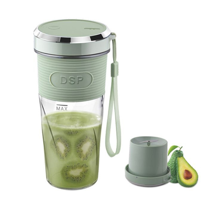 350 ml Mini Portable Blender Juicer Cup With USB Charger- Green . Dsp