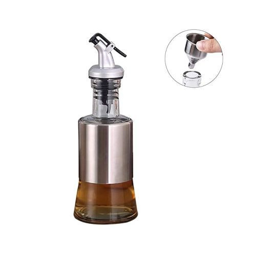 250ml Glass Vinegar Cooking Oil Dispenser Sauce Sprayer Bottle -Colourless.