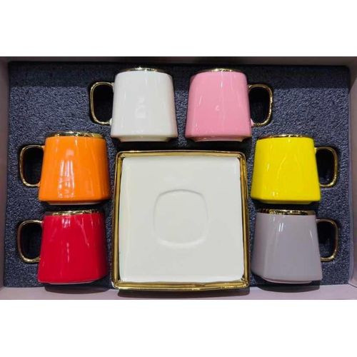 12 Pieces Of Coffee Tea Cups Mugs- MultiColours