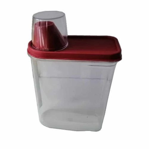 2.8 Litre Plastic Food Storage Grains Cereal Container Bin, Maroon.