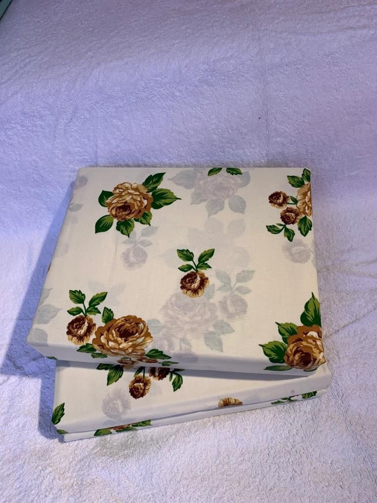 Bed sheets cotton (2 bed sheets,4 pillow cases), blue/white