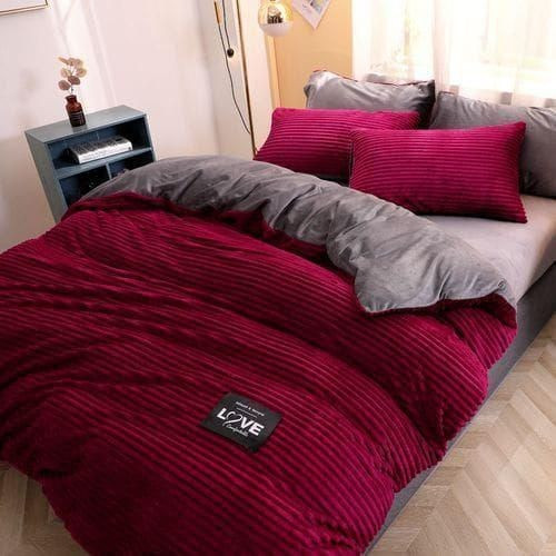 Coral volvate bedcovers 6*6 maroone