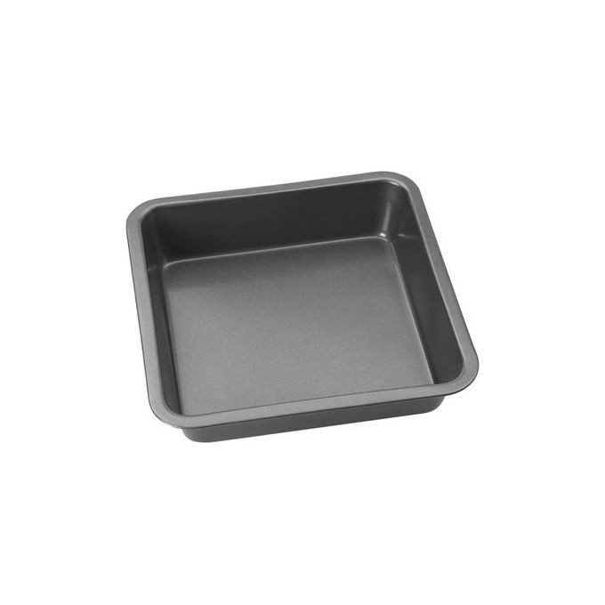 24cm Nonstick Square Cake Baking Pan Mould Tray, Black.