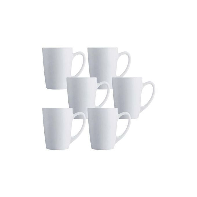 6 Pieces Of Luminarc Tea Coffee Mug Cups-White. Luminarc