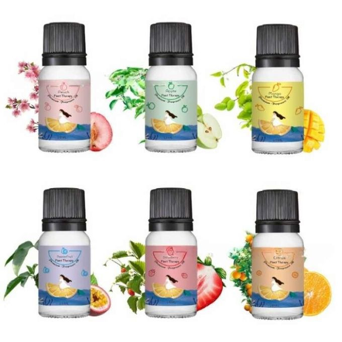 10 ml Organic Essential Oils Set for Aromatherapy, Home Care, Candle Making, and Gifts - 6 Fruity Fragrances Included - Peach, Apple, Mango, Passion Fruit, Strawberry, Citrus- Multicolor