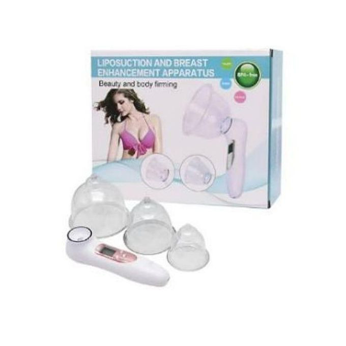 Electric Liposuction And Breast Massager Enhancement Apparatus Chest Massage Stimulator, Bust Lift Up Machine,for Breast Dysplasia, Flat Breasts, Sagging Breasts,Home Breast Care Device -Clear