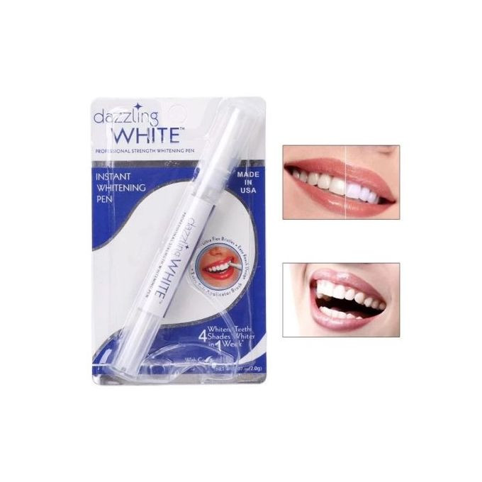Dazzling White Instant Teeth Whitening Pen, 4 Shades Whiter in a Week- White.