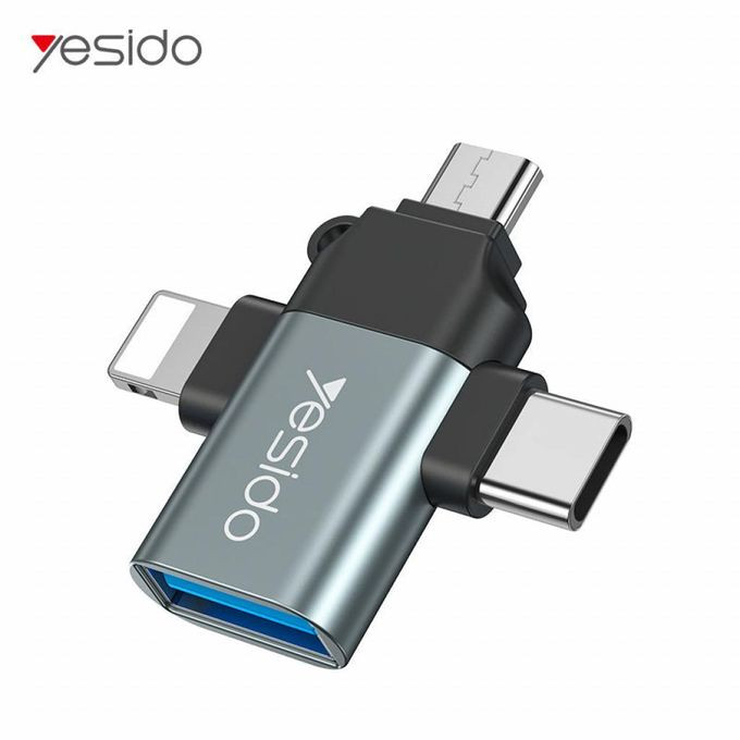 3 In 1 OTG USB 3.0 Super Fast Data Transmission Adapter GS15- Multicolor Yesido