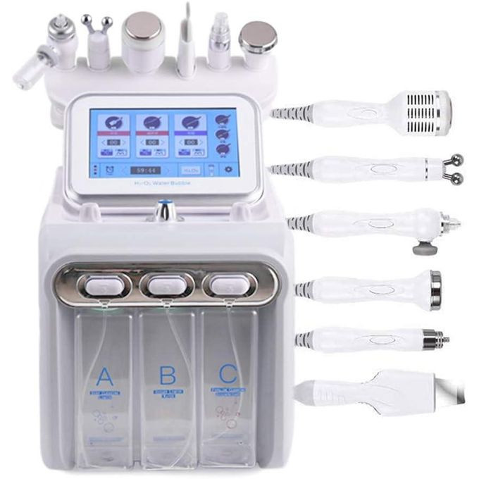 Hydrogen Oxygen Facial Machine, 7 in 1 Professional Diamond Microdermabrasion Machine Water Peeling Hydro Dermabrasion RF Scrubber Hydrafacial Machine- White