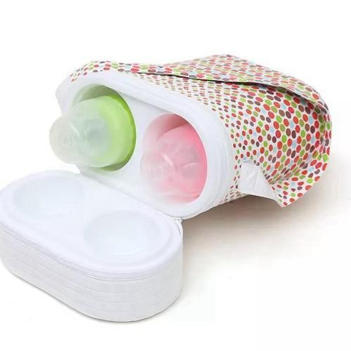 Bottle Warmer With 2 Extra Bottles - White With Dots