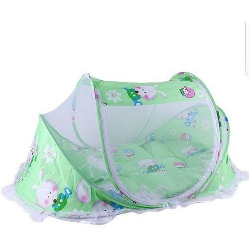 Designed Baby Net Mattress And Music -Green