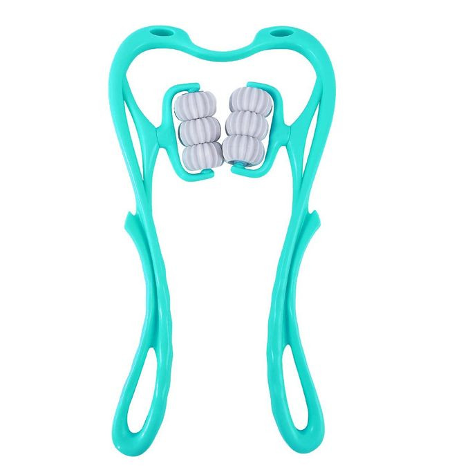 6 Roller Ball Neck Massager, Deep Tissue Handheld Trigger Point Neck Massager Tool For Soreness Muscle Pain Relief In Neck Shoulder, Back & Knee Relaxology Lightweight & Portable Silicone Massager With 6 Roller Balls -Multicolor