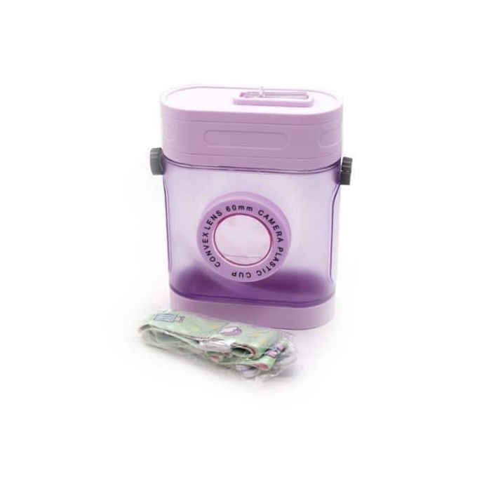 Camera Water Bottle BPA Free Creative Rectangle Plastic Water Cup With Straw Cute Student Kids Personality Water Cup