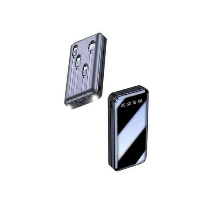 Powerful Portable Power Bank 20000mAh Portable King Power Bank Four USB output and a Type-C output built-in flash -Multicolor