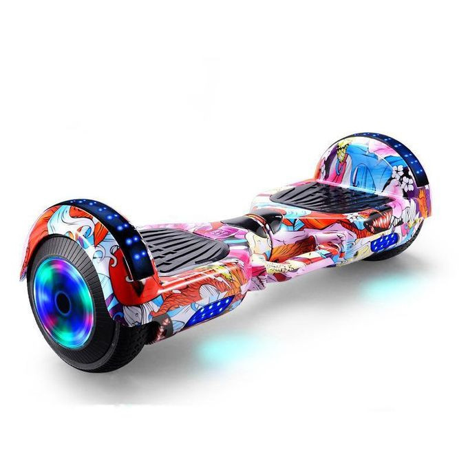6.5" Self Balancing Electric Scooter Hoverboard Skateboard Smart 2 Wheel Ice & Fire With Wireless Speaker Playing Music & Led Wheels Flashing Lights- Multicolor