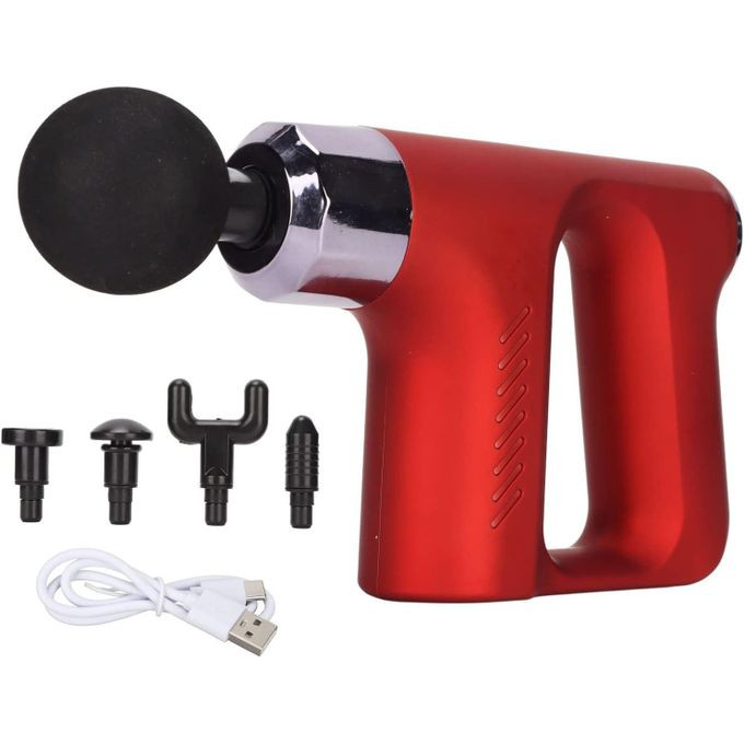 Portable Small Handheld LCD Electric Massage Gun 32 Levels Percussion Massager Fitness Deep Tissue Muscle Neck Body Back Relaxation Pain Relief Gift Set- Multicolor