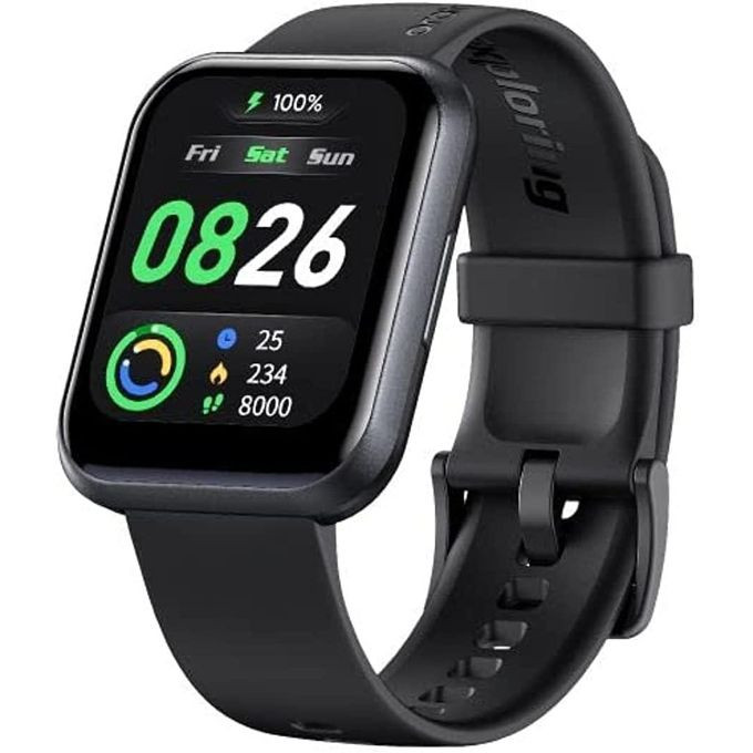 Dark Chrome Watch 2 Pro OSW-32 BT Call Quickly Reply Health Monitor Smart Watch Black, USB oraimo