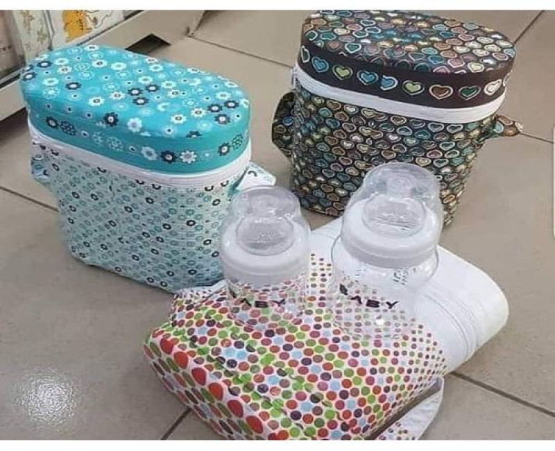 Baby Bottle Milk Warmer With 2 Bottles - Multicolor