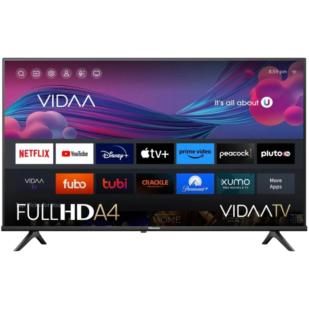 43 inch Hisense Smart 4K UHD Television Black