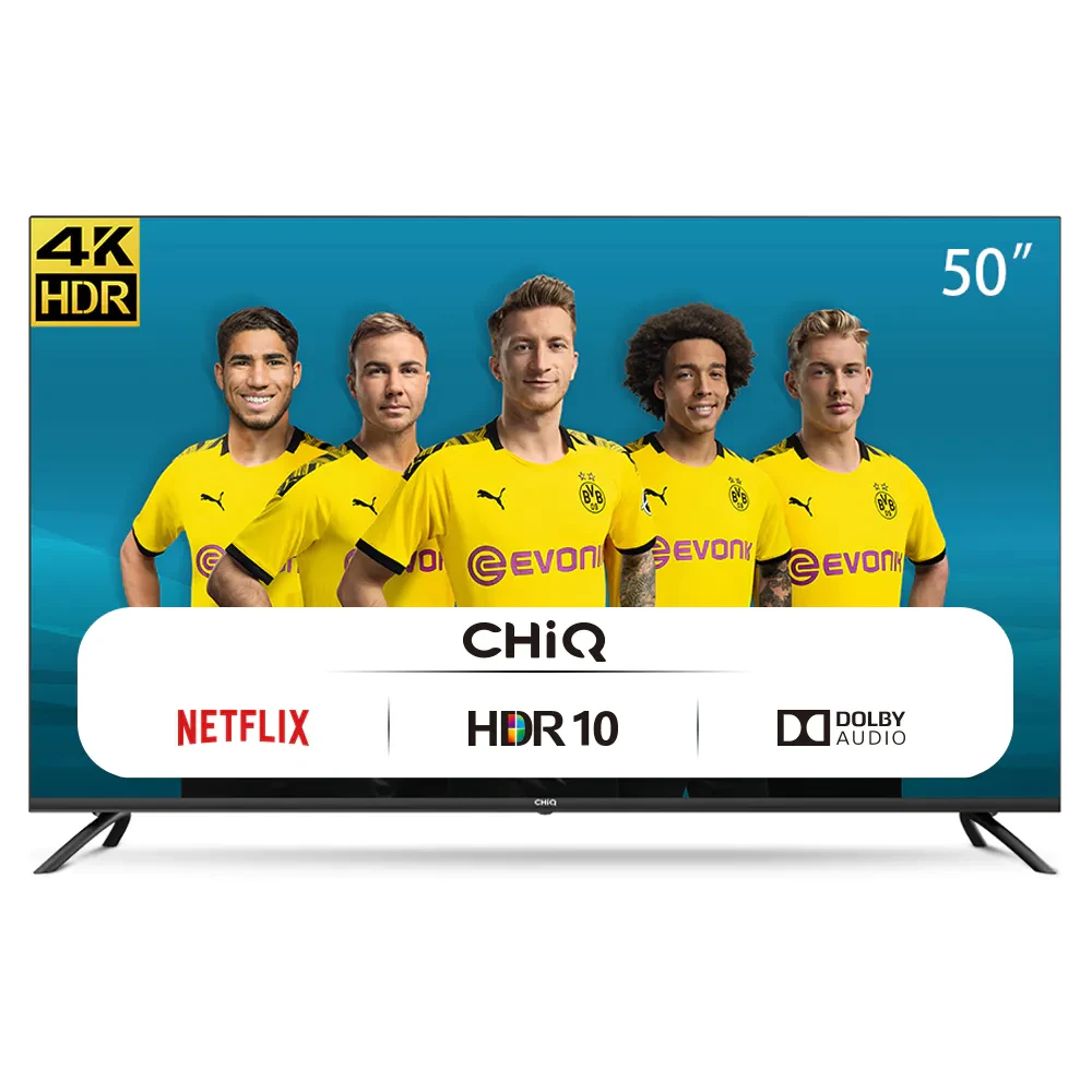 50 inch Chiq Smart Android 4k Television  Black
