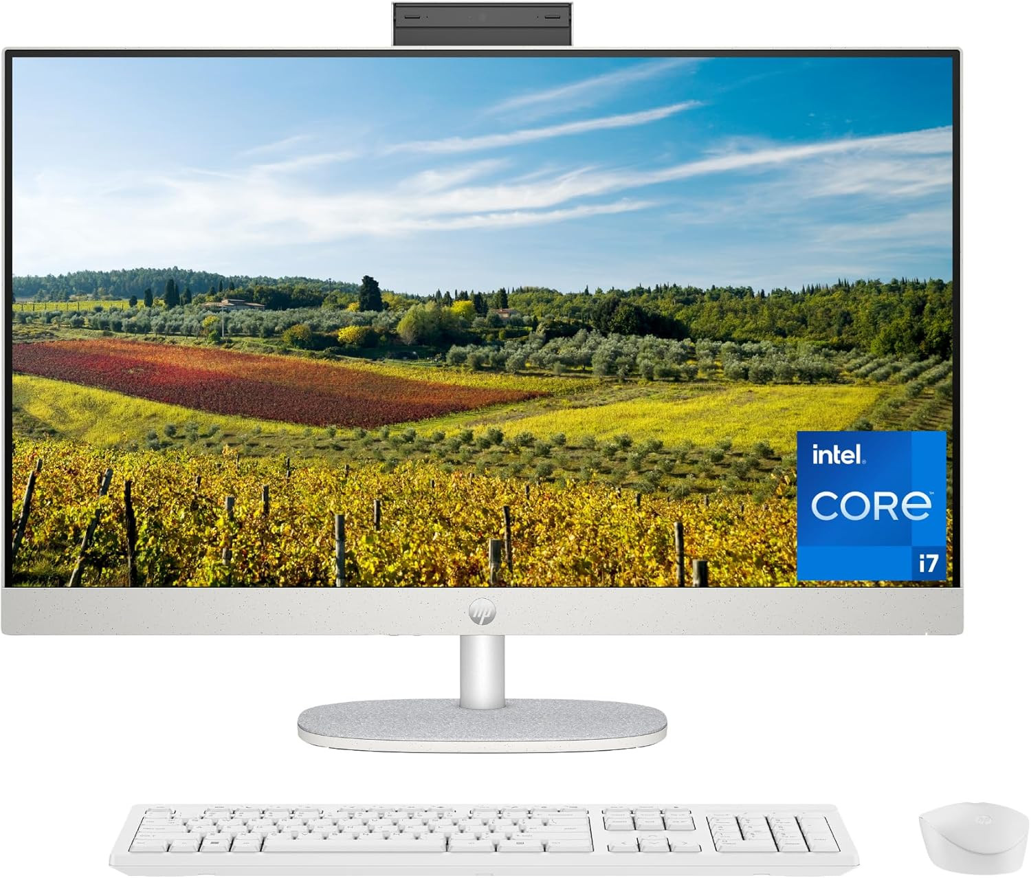 HP All-in-One Desktop PC Â Carmen B271 1C22 INTEL i7-1255U | RAM 8GB(1x8GB) DDR4 3200 SODIMM | SSD 512G 2280 PCle NVMe Value | UMA |Touch/27 FHD Glossy IPS | FreeDos 3.0 | Starry White - HD CameraÂ