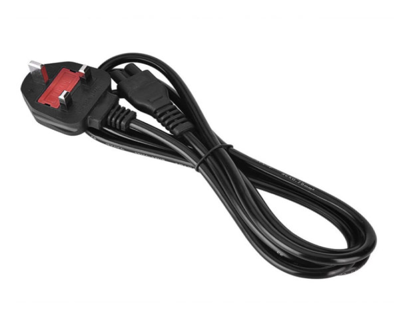 Original Accessories Universal Fused AC Power Cord Cable for Laptop Adapter - Black