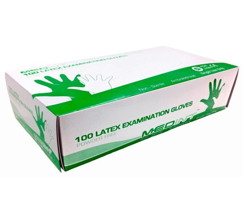 Latex Gloves Powdered Examination Gloves - 100pcs