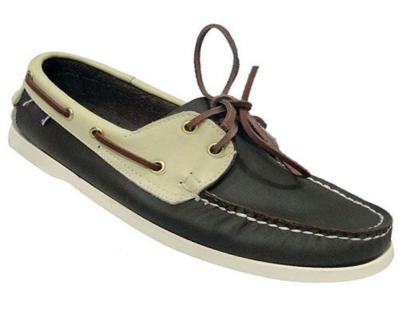 Thread And Lace Detailed Designer Men's Moccasin - Coffee Brown