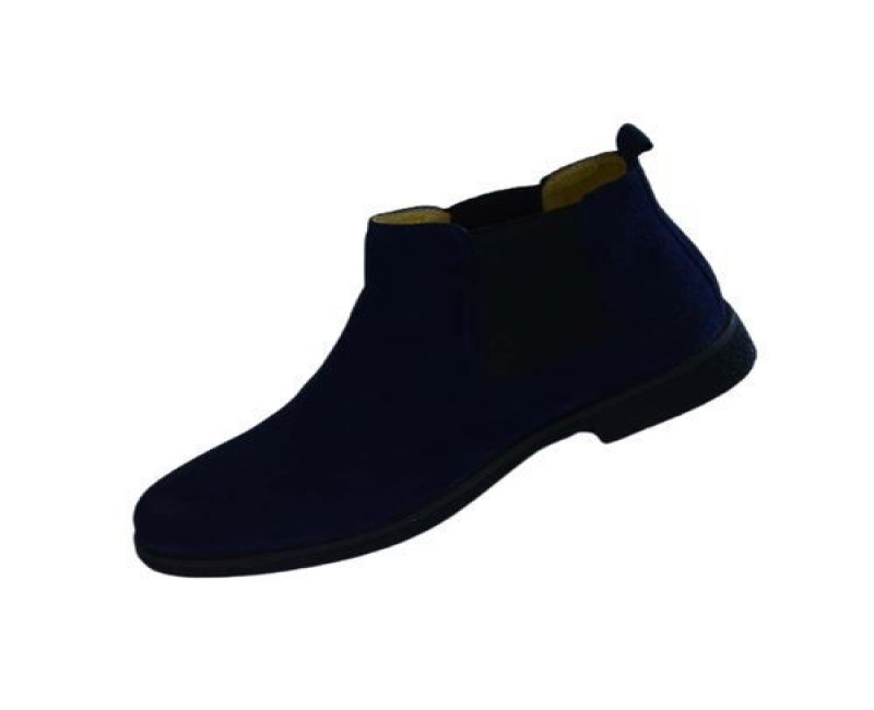 Men's Designer Boots - Navy Blue,Black