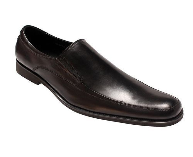 Men's Leather Designer Front Pointed Gentle Shoes - Black