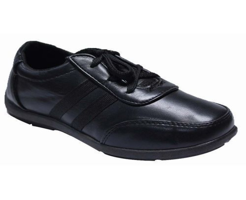 Boy's Faux Leather Shoes - Black