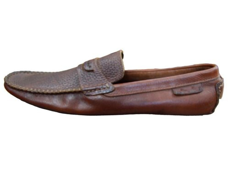 Men's Faux Leather Designer Shoes - Brown