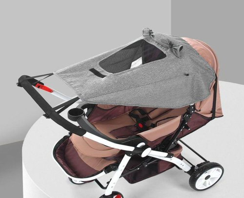 Durable Stroller Sun Cover Protection For High Landscape Gray