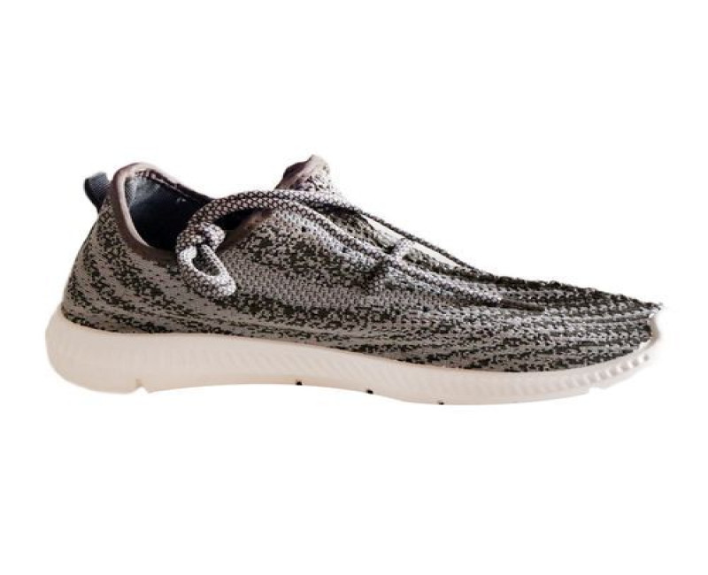 Men's Casual Breathable Lace-Up Sneakers - Gray