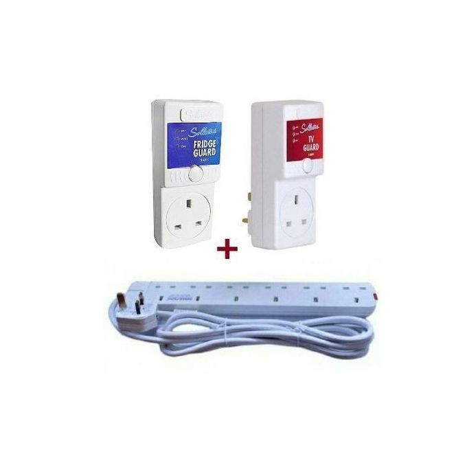 Sollatek TV & Fridge Guards 13amps + Power King 6 Way Extension