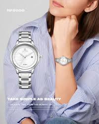 Stainless Steel Waterproof Ladies Watch - Silver