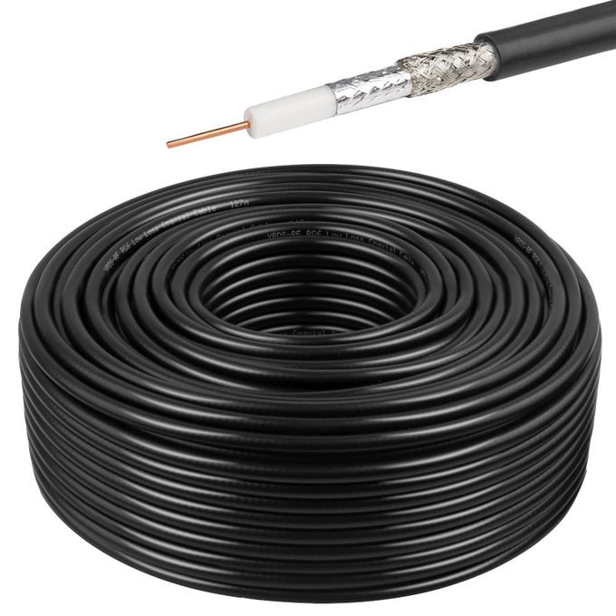 AICO RG59 COAXIAL +2C POWER CABLE 305MTR-Black