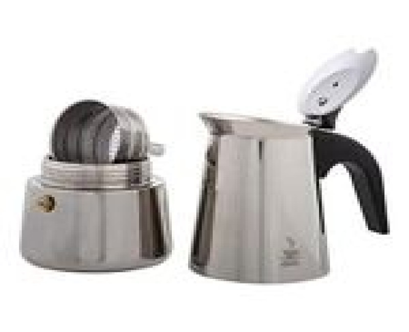 Espresso Maker Emilio For 6 Cups, Stainless Steel- Silver.