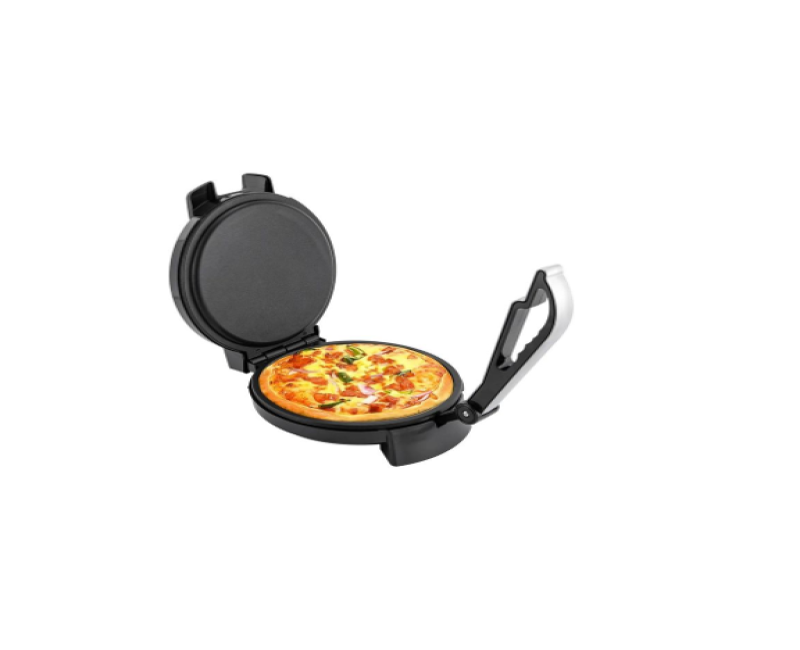 Roti Maker Electric Chapati Flat Bread Tortilla Fulka Naan Roti Press Making Machine For Pancakes Omelette Palatsinka Crepe Maker Plug 8-Inch Diameter- Black Avinas