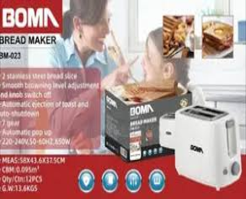 2 Silice Lift and Look Touch Bread Toaster -White Boma