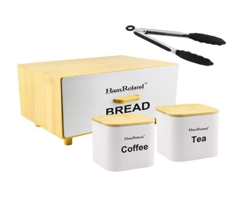 HausRoland Bread Box for Kitchen Counter Drawer Bread Bin Storage Container for Loaves Pastries Dry Food
