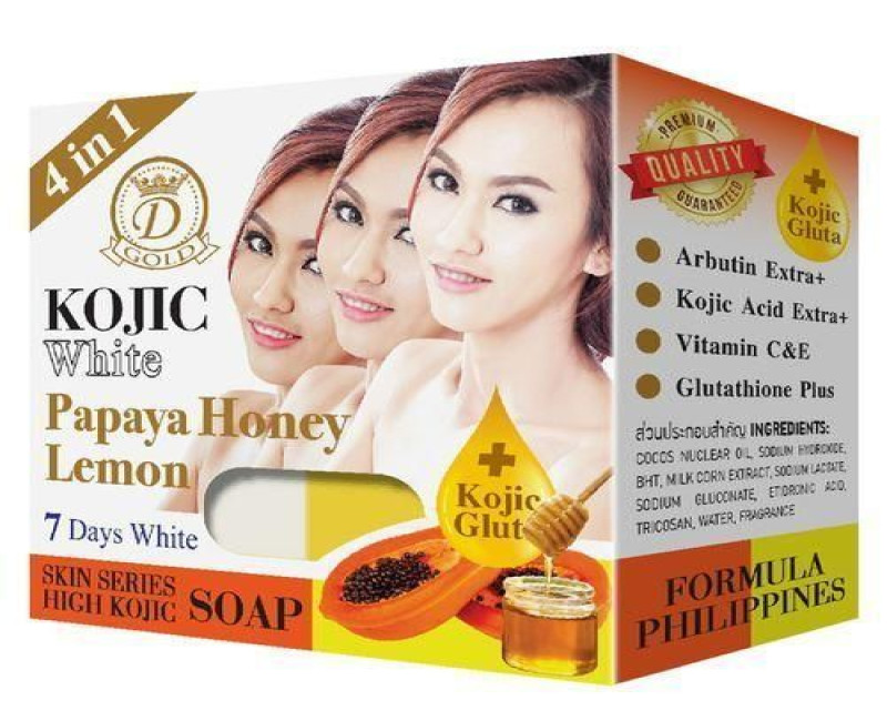 Kojic White With Papaya Honey Lemon 7Days Whitening Soap 160g
