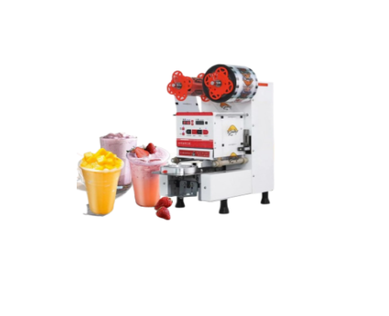 Automatic Professional Commercial Intelligent Bubble Tea Plastic Paper Cup Sealing Machine 500-650Cups/Hour Digital Control Cup Sealer Machine for Milk Tea Coffee Dual Mode Sealer for Sealing PP PET Paper Cups Tea Shop -Multicolor